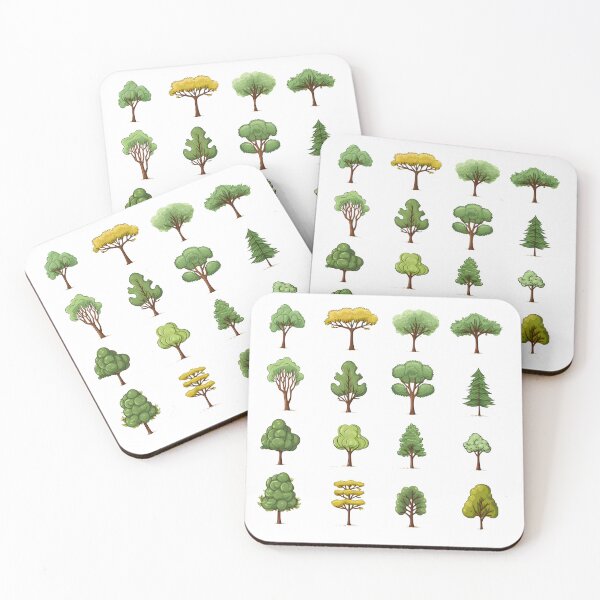 Item preview, Repeating pattern of various cartoon trees designed and sold by workshoot.