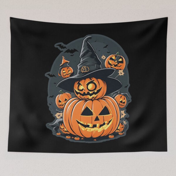 Item preview, Carve Pumpkins Wearing Wizard Hat 5 designed and sold by NidADesign.