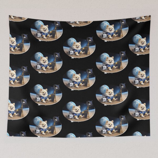 Item preview, Sticker cartoon cute Pomeranian in space 2. designed and sold by WhalesDesignLab.