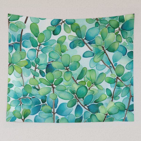 Item preview, Fluid Leafy Jade: Ideal for Plant Lovers - Watercolor Art designed and sold by aricutcia.