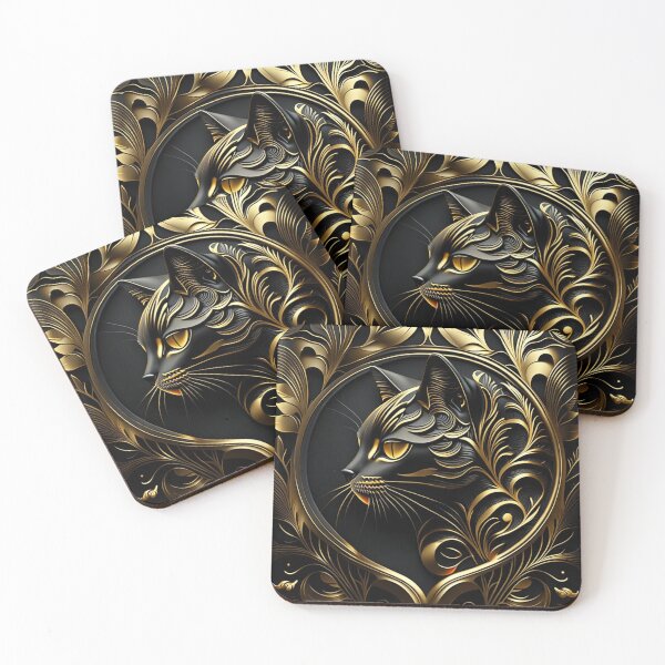 Item preview, Seamless Pattern Golden Cat designed and sold by DesignscapeWCF.
