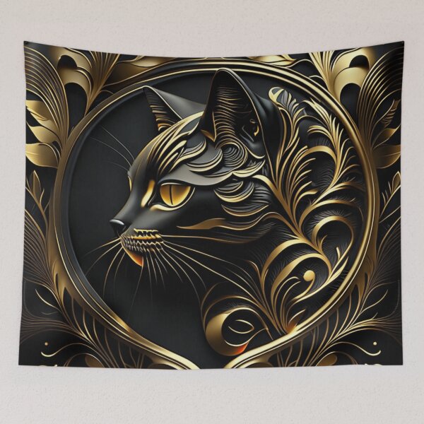 Item preview, Seamless Pattern Golden Cat designed and sold by DesignscapeWCF.