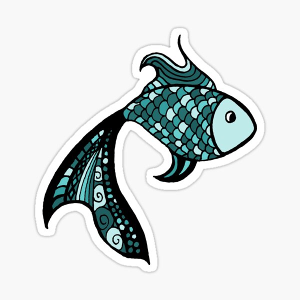 Lone Fish in the Sea Sticker