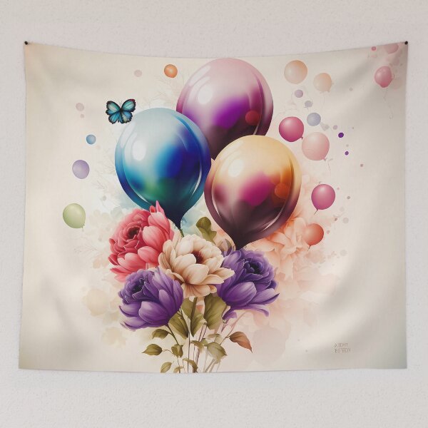 Item preview, “Love & Flowers Birthday Celebration.” designed and sold by Art-Vortex-fr.