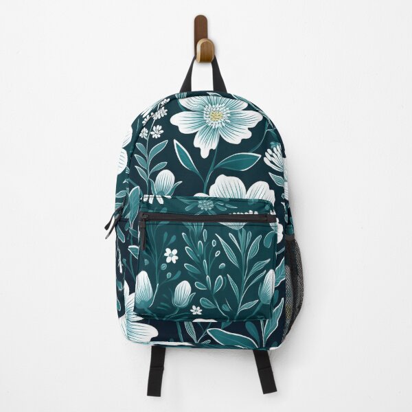 Item preview, White and Teal Flower Print designed and sold by Mavendesign.