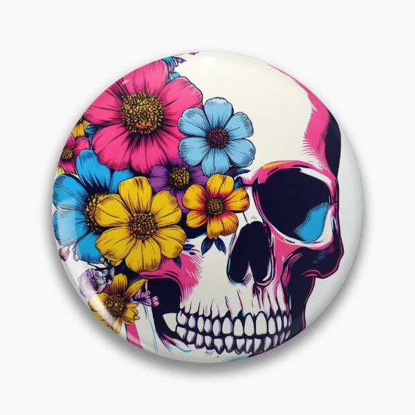 Item preview, Calavera y flores designed and sold by HcnDesigner.