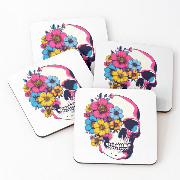 Item preview, Skull and flowers designed and sold by HcnDesigner.