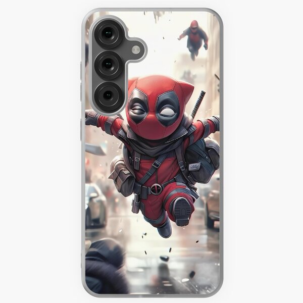 Vista previa del artículo con la obra «versión para niños de Deadpool, lindo diseño especial de mitad de viaje de Deadpool», diseñado y vendido por MiidjourneyART.