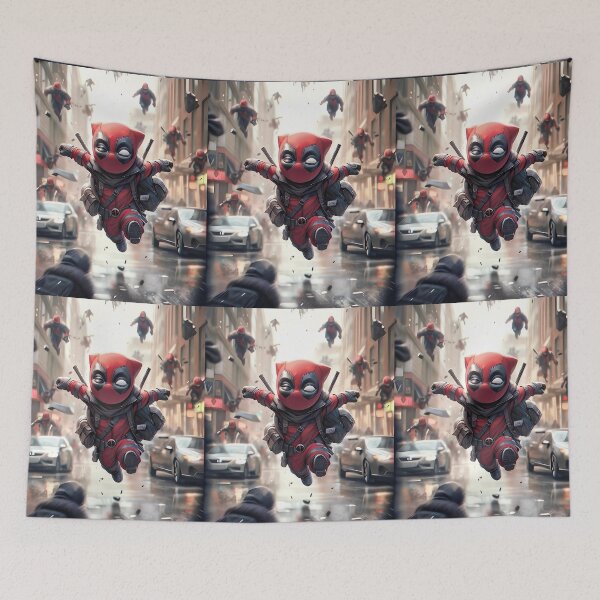 Item preview, deadpool kid version, cute deadpool midjourney special design designed and sold by MiidjourneyART.