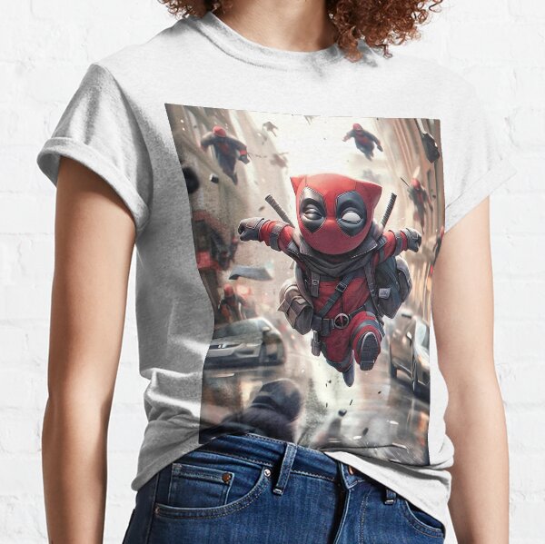 Item preview, deadpool kid version, cute deadpool midjourney special design designed and sold by MiidjourneyART.