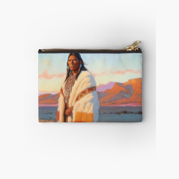 Item preview, Strong Native American Sunset Warrior designed and sold by AUTHENTIC AMERICANA ARTS.