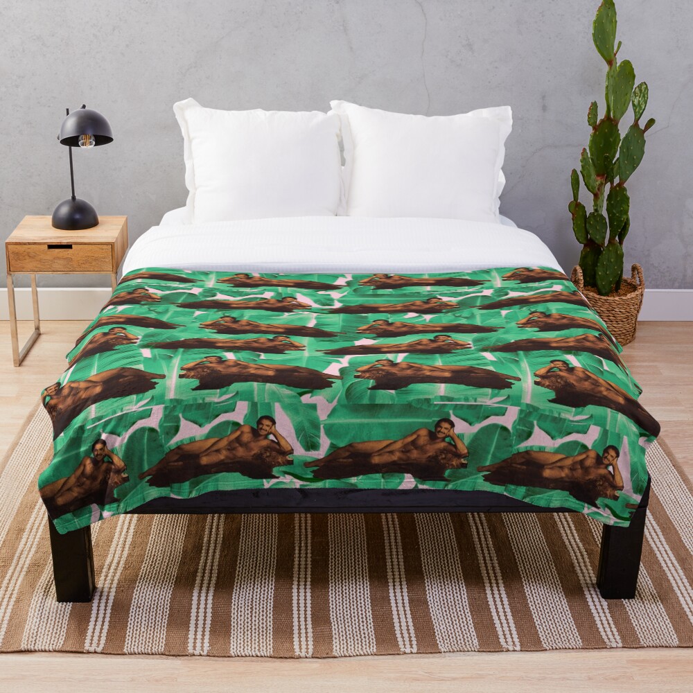 "Bearskin Burt" Throw Blanket by ShepherdSage Redbubble