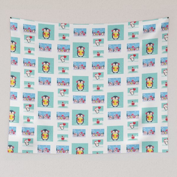 Item preview, Celebrate the season with this enchanting collection of Christmas penguins. designed and sold by huape.