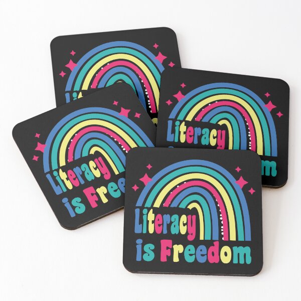 Item preview, Literacy is Freedom International Literacy Day Colorful Design designed and sold by Stick-Artistry.