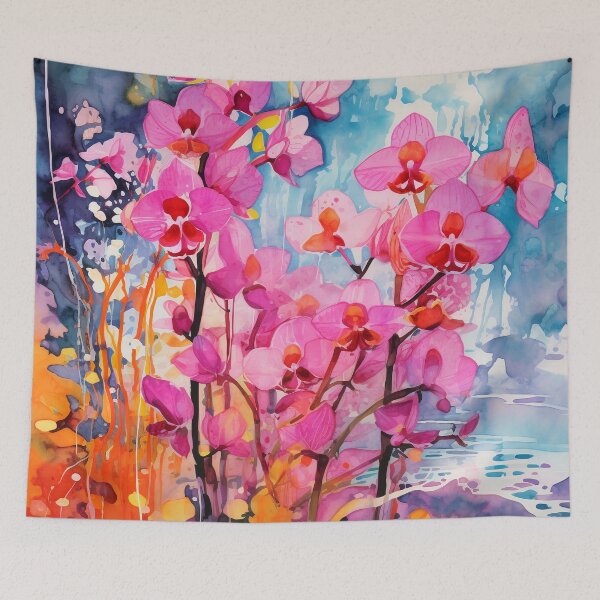 Item preview, Abstract Orchid Beauty: Watercolor Art for Flower Lovers designed and sold by aricutcia.