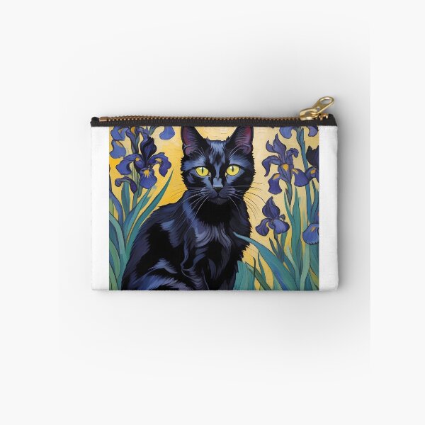 Item preview, Black Cat between Irises designed and sold by BarbieBoutique.
