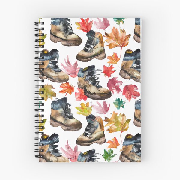 Item preview, Fall Color Hiking Boots with Leaves designed and sold by backpkrs.