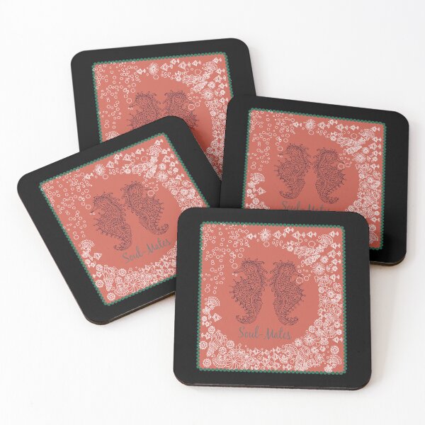 Item preview, Sea horses in red background designed and sold by mndesignworx.