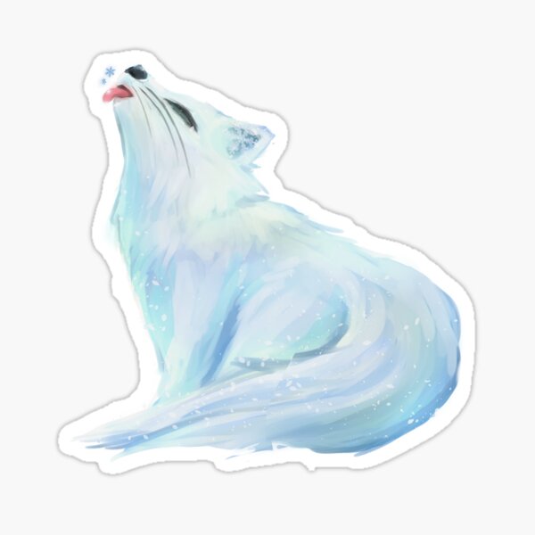 Fox and Snowflake Sticker