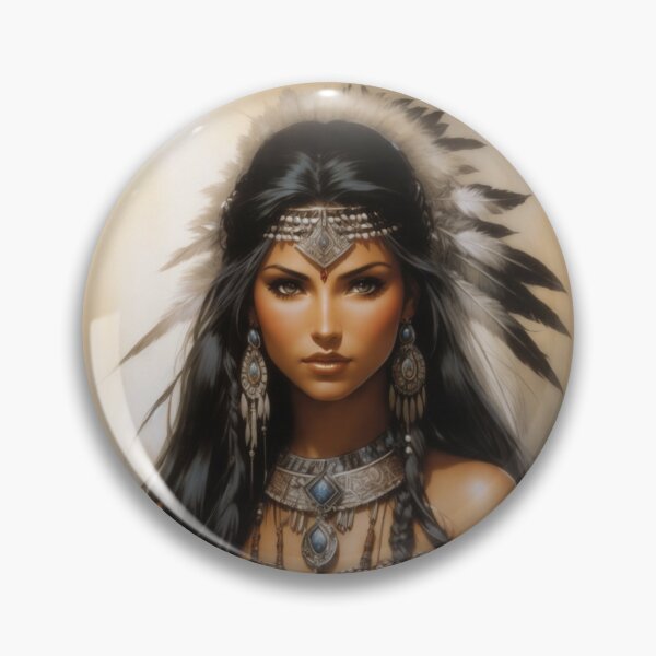 Item preview, Native American Indian Woman designed and sold by ArtCraftLab.