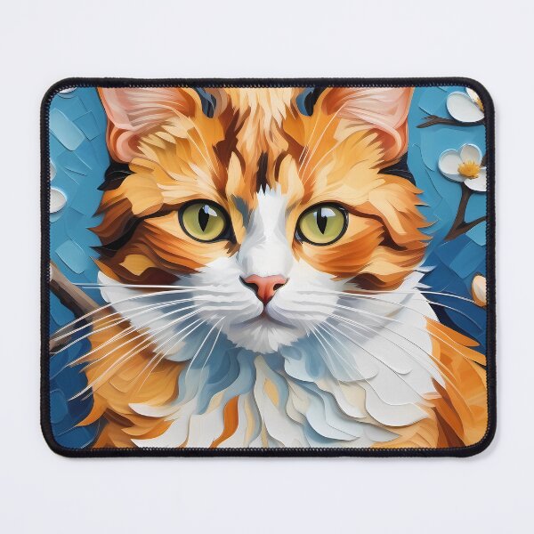 Item preview, Calico Cat under Almond Blossoms designed and sold by BarbieBoutique.