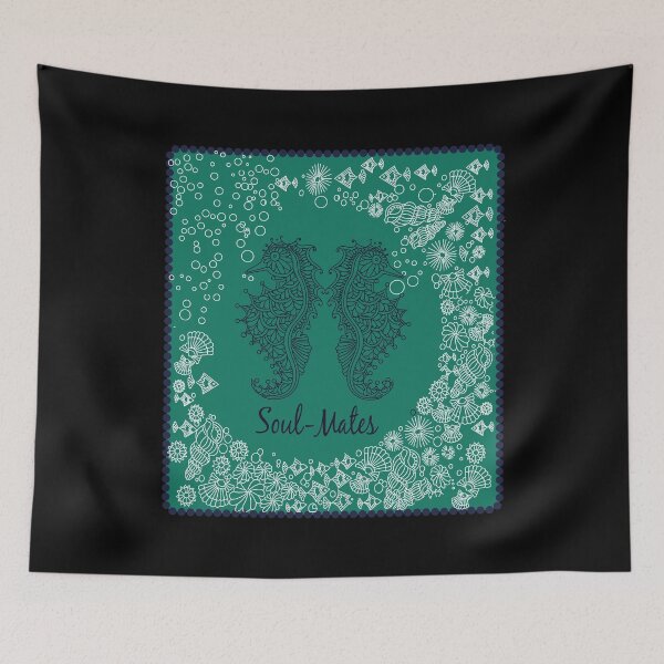 Item preview, Sea horses in Aqua background designed and sold by mndesignworx.
