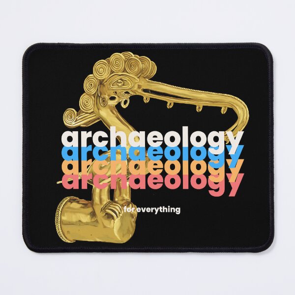 Item preview, Archeology for everything - Illustration of Prehispanic Bird Artifact in Gold - Retro Art designed and sold by Carola-art.