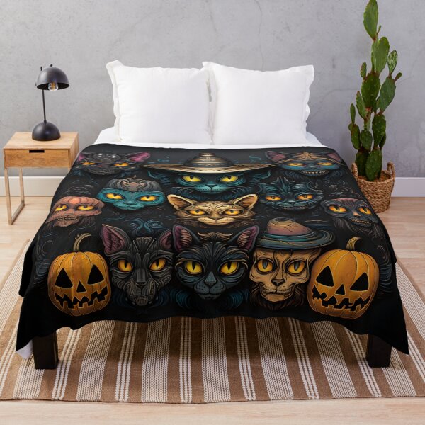 Item preview, halloween cats in hats, girls cats, skeletons and pumpkins, Skull, skeleton, cat girl, pumpkins and cats, Ghost, PUMPKINS, HALLOWEEN, spider, cat, scary house, scary forest designed and sold by PRYMULLART.