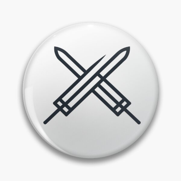 Item preview, two swords minimalist thin lines designed and sold by VoilaPrint.