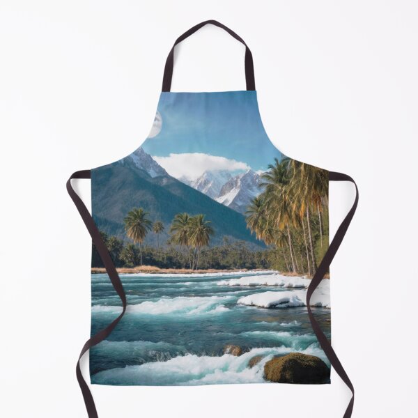Item preview, Alaska palm trees on an icy river designed and sold by AngelottiCR.