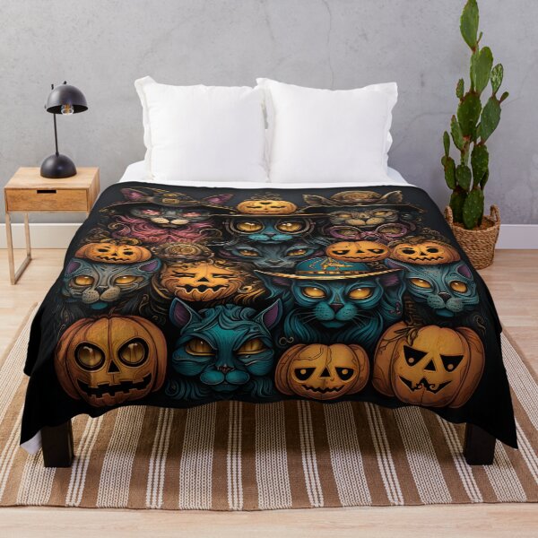 Item preview, Halloween cats in hats, girls cats, skeletons and pumpkins, Skull, skeleton, cat girl, pumpkins and cats, Ghost, PUMPKINS, HALLOWEEN, spider, cat, scary house, scary forest designed and sold by PRYMULLART.