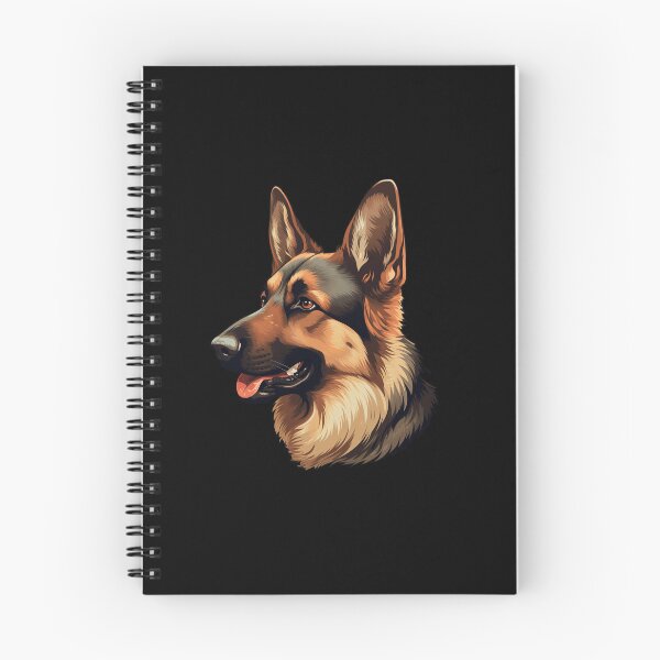 Artikelvorschau, Deutscher Schäferhund, Kopf, Porträt, Illustration entworfen und verkauft von solrevolver.