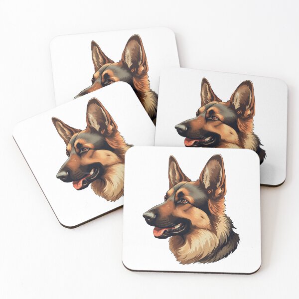 Item preview, German Shepherd Dog Head Portrait Illustration designed and sold by solrevolver.