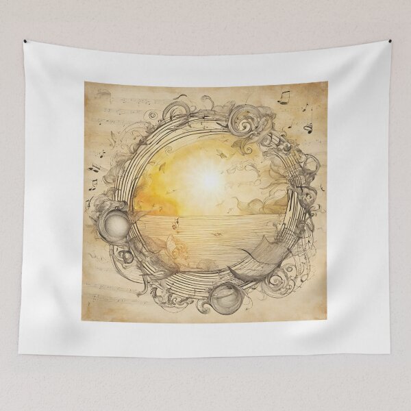 Item preview, Notes flowing around the sun. designed and sold by mariolasworld.