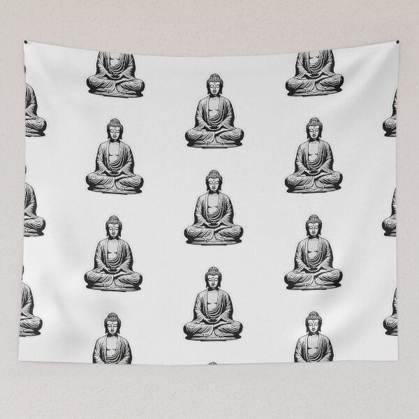 Item preview, Buddha statue Black White , buddha Modern art 3D  statue designed and sold by MartynGrey.