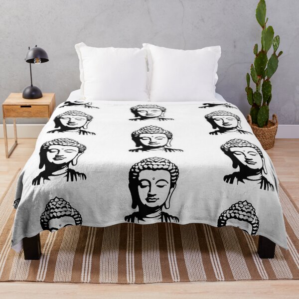 Item preview, Black White Buddha Statue , Buddhist symbol , Meditation Sticker For Home designed and sold by MartynGrey.