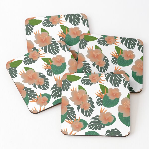 Item preview, Tropical flowers and leaves designed and sold by skysshobu.