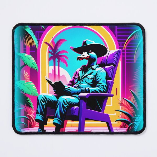 Item preview, Vaporwave duck reading a book designed and sold by slothsandducks.