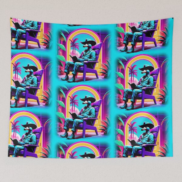 Item preview, Vaporwave duck reading a book designed and sold by slothsandducks.