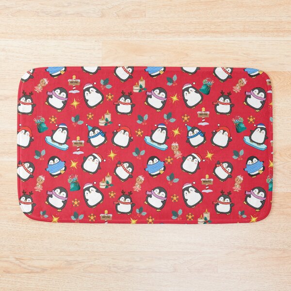 Item preview, Christmas Penguins Pattern designed and sold by Wolfheartart.