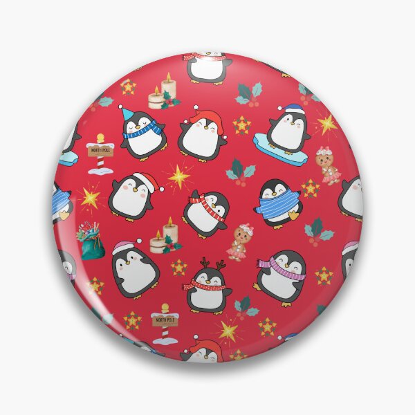 Item preview, Christmas Penguins Pattern designed and sold by Wolfheartart.