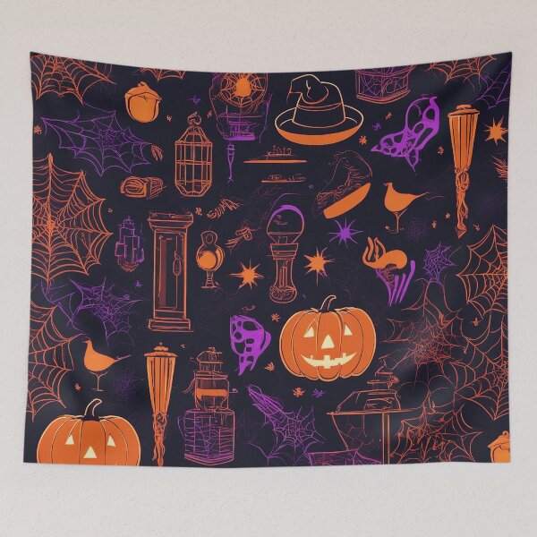 Artikelvorschau, Haunted Infinite Halloween Pattern: Unending All Hallows' Eve Enchantment entworfen und verkauft von The-Library.