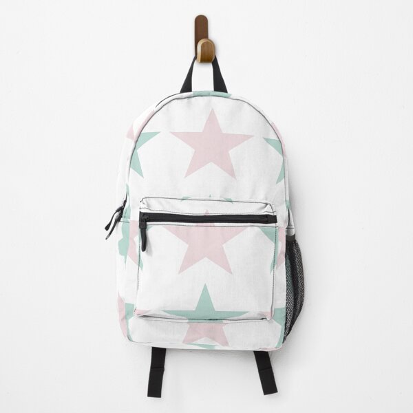 Item preview, Large MINT GREEN, PALE PINK and WHITE STARS designed and sold by RachelMacht.