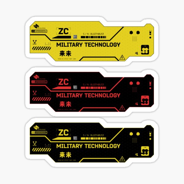Artikel-Vorschau von Sci-Fi Cyberpunk Experimental Military Technology Decals Vol. 06, designt und verkauft von JulianoZn97.