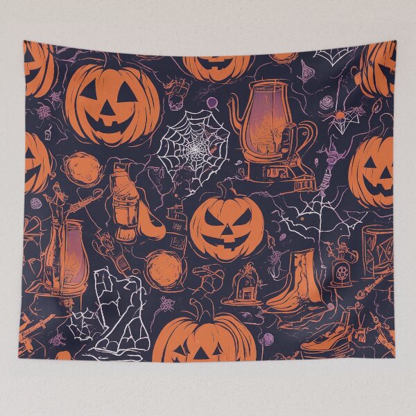 Item preview, Infinite Web of Spooks: Halloween Pattern Capturing All Hallows' Charm designed and sold by The-Library.
