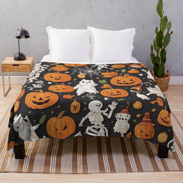 Item preview, Perpetual Night's Charm: Halloween's Infinite Spooky Pattern designed and sold by The-Library.