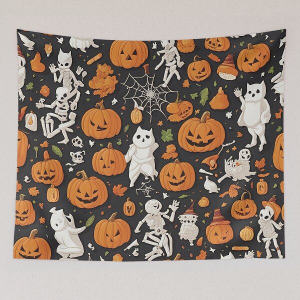 Item preview, Perpetual Night's Charm: Halloween's Infinite Spooky Pattern designed and sold by The-Library.
