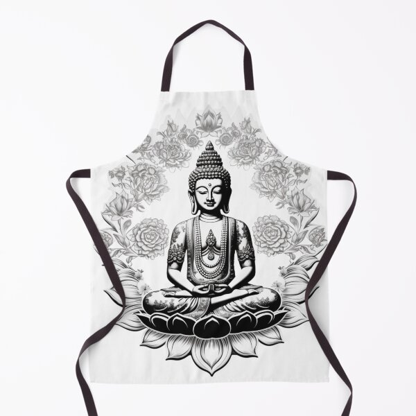 Item preview, Black White Buddha Statue , buddha Modern art 3D designed and sold by MartynGrey.