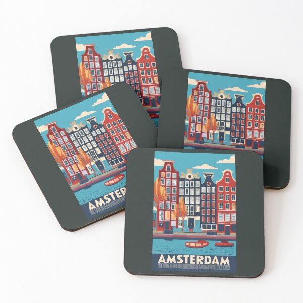 Item preview, A Vintage Travel Art of Amsterdam - Netherlands  designed and sold by GoodOldVintage.