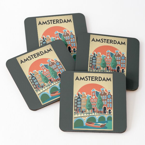 Item preview, A Vintage Travel Art of Amsterdam - Netherlands  designed and sold by GoodOldVintage.